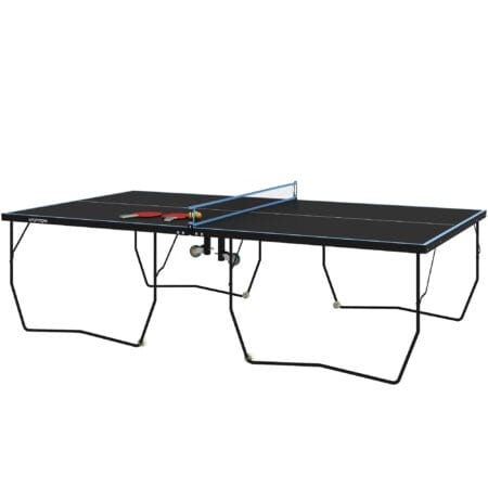 Klappbarer PingPong Tischtennistisch mit Netz und Rollen, Größe 274x152,5x76 cm für Tischtennis-Matches.