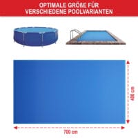 Wärmespeichernde Pool Solarplane (700x400cm), zuschneidbar.