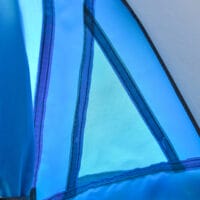 Pop-Up Zelt für 1–2 Personen, leicht & robust, Farbe Blau-Grau.