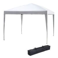 Weißer Pop-Up Pavillon 295x295m mit UV-Schutz.