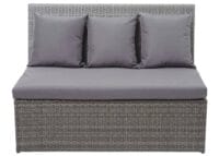 Rattan 2er Sofa Lounge-Gartenbank Gastronomie 120cm JAM-G16