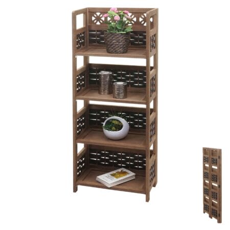 Regal JAM-K86 Standregal klappbar 110cm  Geflecht dunkelbraun