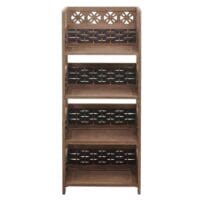 Regal JAM-K86 Standregal klappbar 110cm  Geflecht dunkelbraun