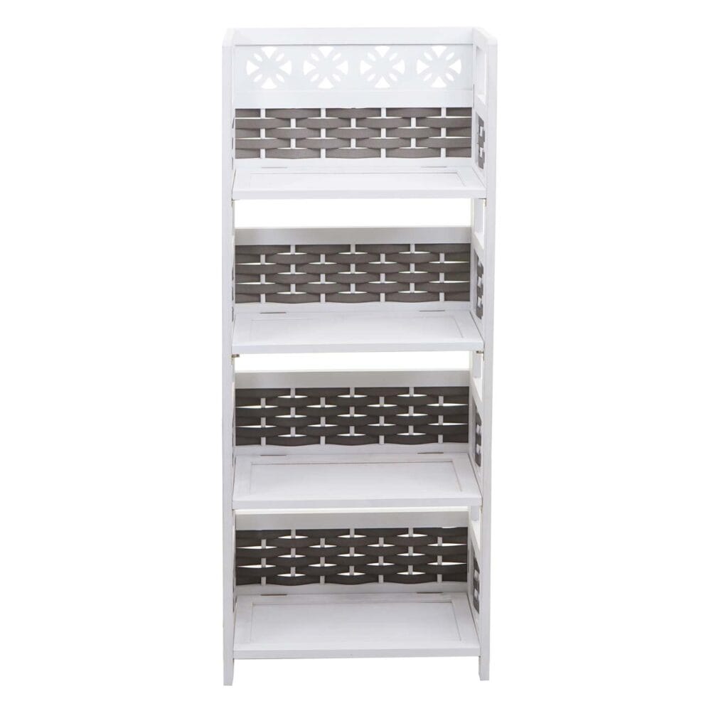 Regal JAM-K86 Standregal klappbar 110cm weiss Geflecht grau