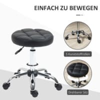 Ein 2er-Set höhenverstellbare Rollhocker mit Rädern.