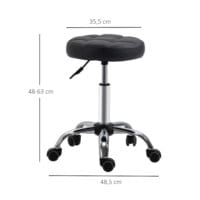 Ein 2er-Set höhenverstellbare Rollhocker mit Rädern.