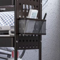Rollwagen Servierwagen mit 3 Etagen und 2 Hängekörben Schwarz