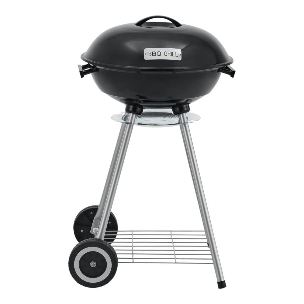 Rundgrill El Paso in Schwarz, Maße 80x49x47cm, handlich und ideal für Grillfans mit wenig Platz.