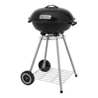 Rundgrill El Paso in Schwarz, Maße 80x49x47cm, handlich und ideal für Grillfans mit wenig Platz.