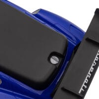 Blaues Bobby Car Rutschauto mit Stauraum unter dem Sitz und Hupe, perfekt für Kinder von 1.5-5 Jahren. Fördert Bewegung und Koordination.