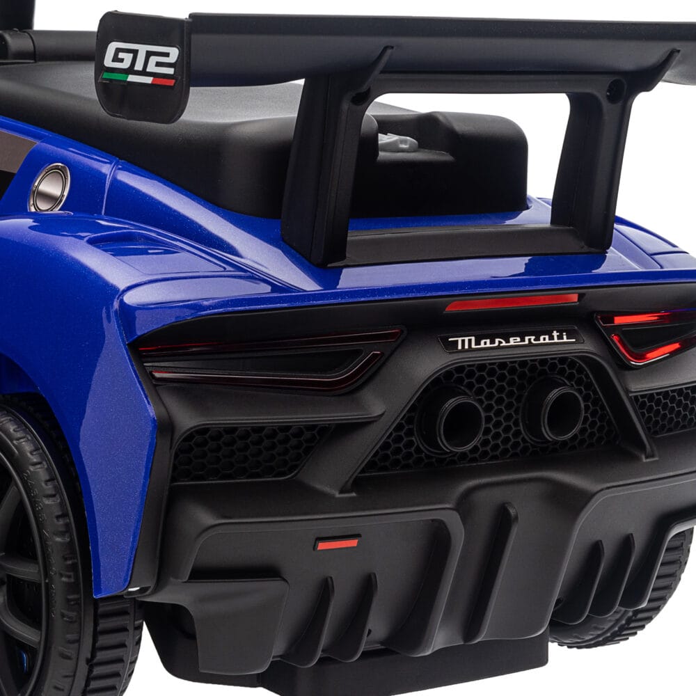Blaues Bobby Car Rutschauto mit Stauraum unter dem Sitz und Hupe, perfekt für Kinder von 1.5-5 Jahren. Fördert Bewegung und Koordination.