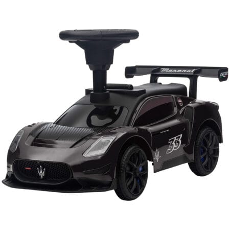 Schwarzes Bobby Car Rutschauto mit Stauraum unter dem Sitz und Hupe, ideal für Kinder von 1.5-5 Jahren. Ein Klassiker für die ersten Fahrten.