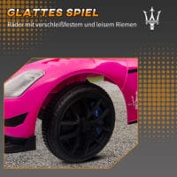 Rosa Bobby Car Rutschauto mit Stauraum unter dem Sitz und Musikfunktion, ideal für Kinder von 1.5-5 Jahren. Bringt extra Spass bei jeder Fahrt.