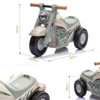 Cremeweisses Rutschauto für Kinder mit Musik und Blasenfunktion, ideal für Kinder von 2-5 Jahren. Ein fantasievolles Fahrzeug für besondere Momente.