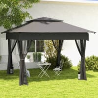 Robustes 4er-Set graue/schwarze Sandsäcke für Pavillon.