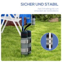 Robustes 4er-Set graue/schwarze Sandsäcke für Pavillon.