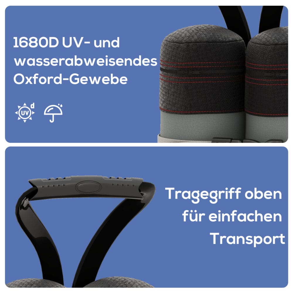 Robustes 4er-Set graue/schwarze Sandsäcke für Pavillon.