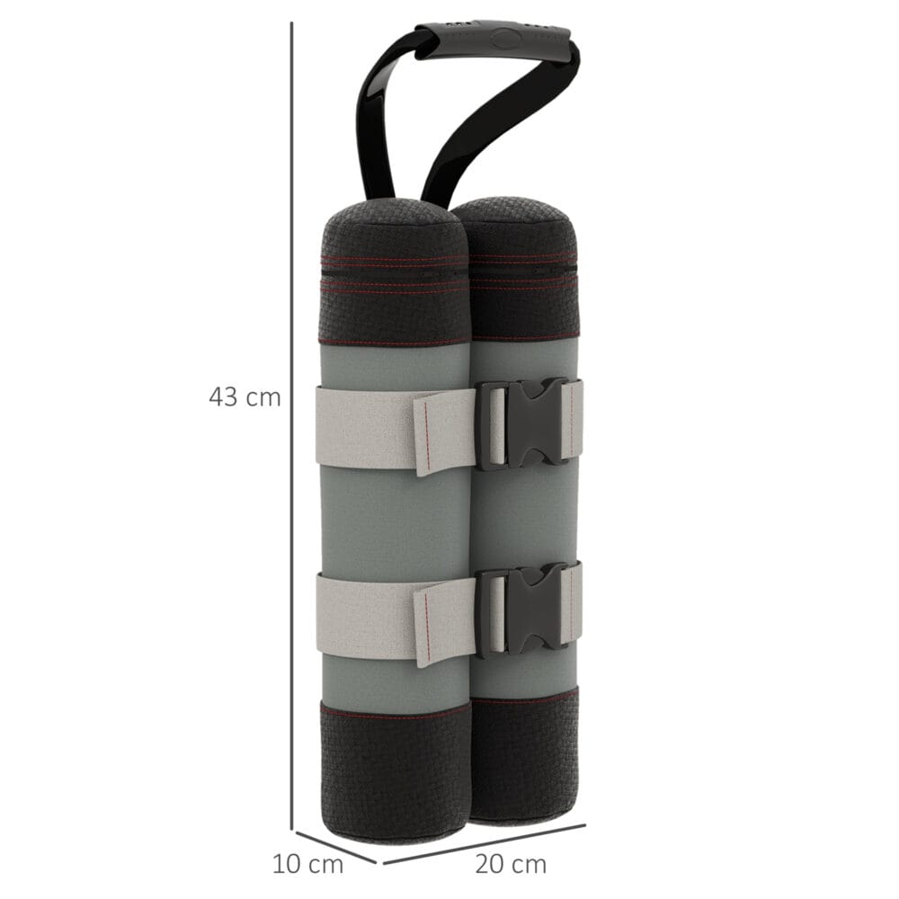 Robustes 4er-Set graue/schwarze Sandsäcke für Pavillon.