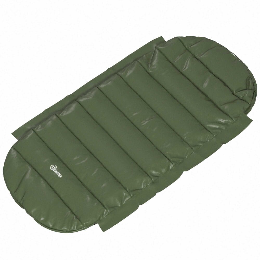 Schlafsack als Deckenschlafsack, klappbar für 3–4 Jahreszeiten, Farbe Grün.