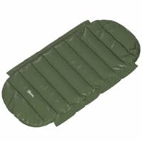 Schlafsack als Deckenschlafsack, klappbar für 3–4 Jahreszeiten, Farbe Grün.