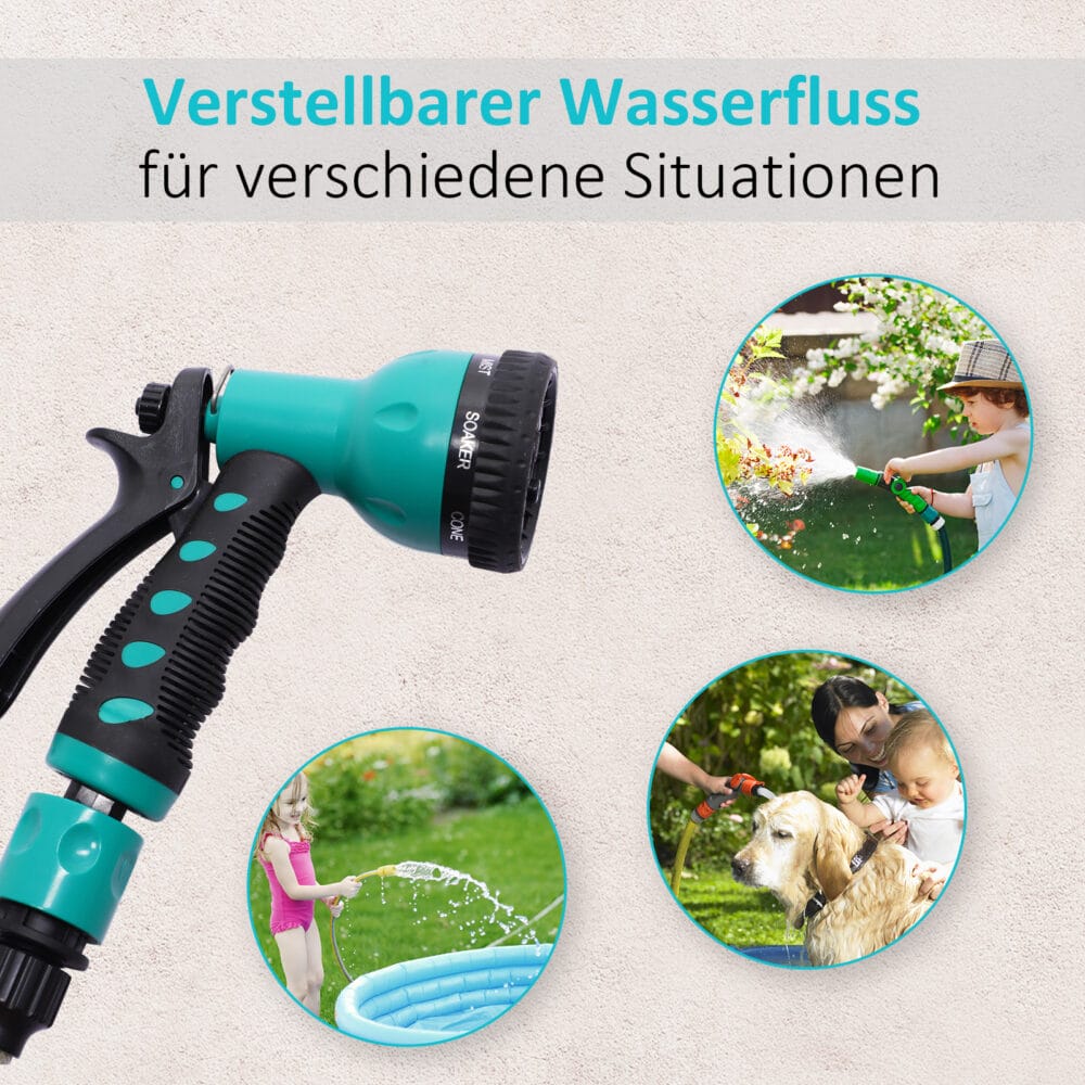 Schlauchtrommel 15 m, mit Frostschutzfunktion und 180° schwenkbar.