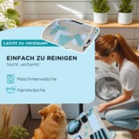 Bunter Schnüffelteppich aus Samt, ein Intelligenzspielzeug für Hunde, das die Nasenarbeit fördert und Langeweile vertreibt.