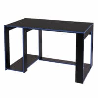 Schreibtisch Computertisch Bürotisch, 120x60x76cm schwarz-blau