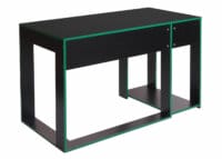 Schreibtisch Computertisch Bürotisch, 120x60x76cm schwarz-grün