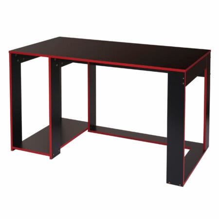 Schreibtisch Computertisch Bürotisch, 120x60x76cm schwarz-rot