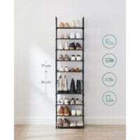 Schuhregal mit zehn Etagen für eine grosse Schuhsammlung.