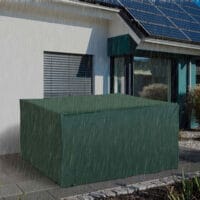Schutzhülle für Gartenmöbel 135x135x75 cm in Grün, wetterfest und UV-beständig.