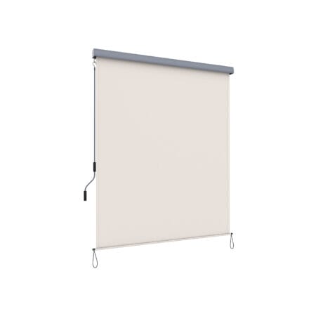 Senkrechtmarkise Sonnenschutz Terrasse, 2,5x1,8m, Polyester Beige