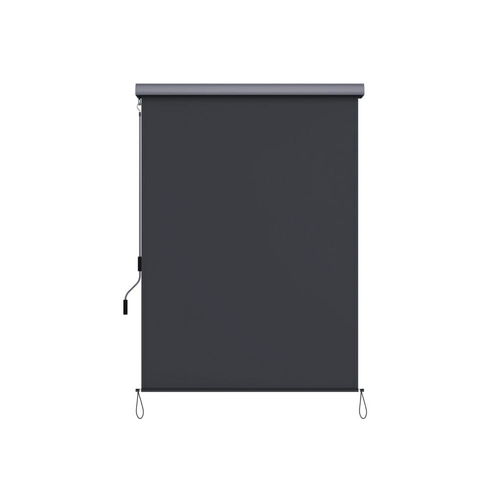 Senkrechtmarkise Windschutz für Terrasse und Balkon, 2,5x1,6m, Textil Grau