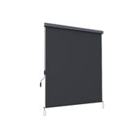 Senkrechtmarkise Windschutz für Terrasse und Balkon, 2,5x1,6m, Textil Grau