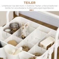 Servierwagen Rollwagen mit 3 Etagen Weiss