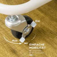 Servierwagen Rollwagen mit 3 Etagen Weiss