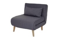 Sessel Schlafsofa Textil Dunkelgrau