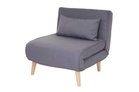 Sessel Schlafsofa Textil Hellgrau