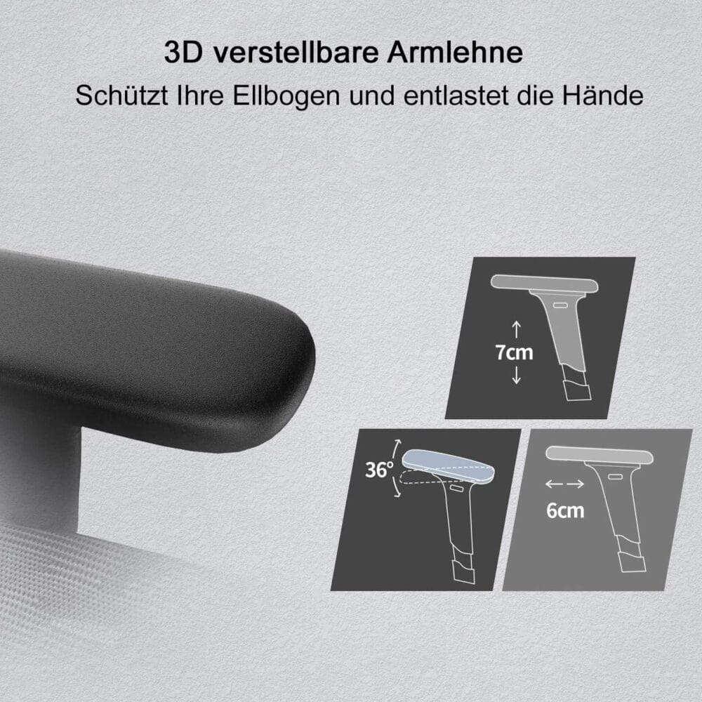 SIHOO Bürostuhl ergonomisch Lordosenstütze hohe Rückenlehne