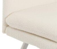 Sitzbank JAM-H70 Bouclé Textil Edelstahl 180cm creme