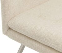 Sitzbank JAM-H70 Chenille Textil Edelstahl 180cm creme