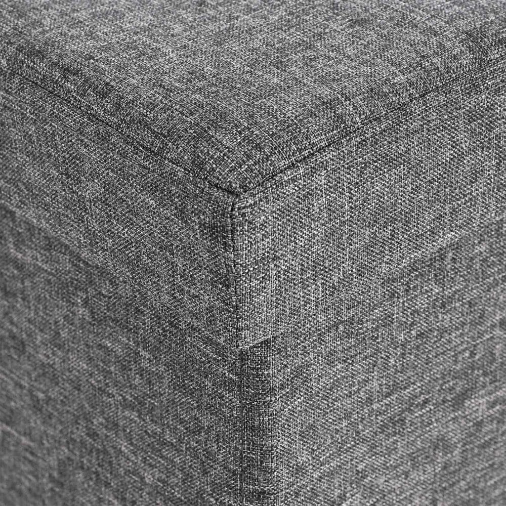 Sitzbank mit Stauraum und Klappdeckel, 110x38x38cm, Stoff Dunkelgrau
