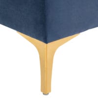 Sitzbank aus blauem Samt, perfekt für Schlafzimmer oder Flur, Masse 118x45x42cm.