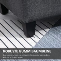 Dunkelgraue Sitzbank mit Stauraum, Masse 100x40x44cm. Eine kompakte und funktionale Aufbewahrungslösung.