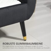 Dunkelgraue Sitzbank mit Stauraum in Samtoptik, Masse 107x42x65cm. Eine luxuriöse und funktionale Ergänzung.