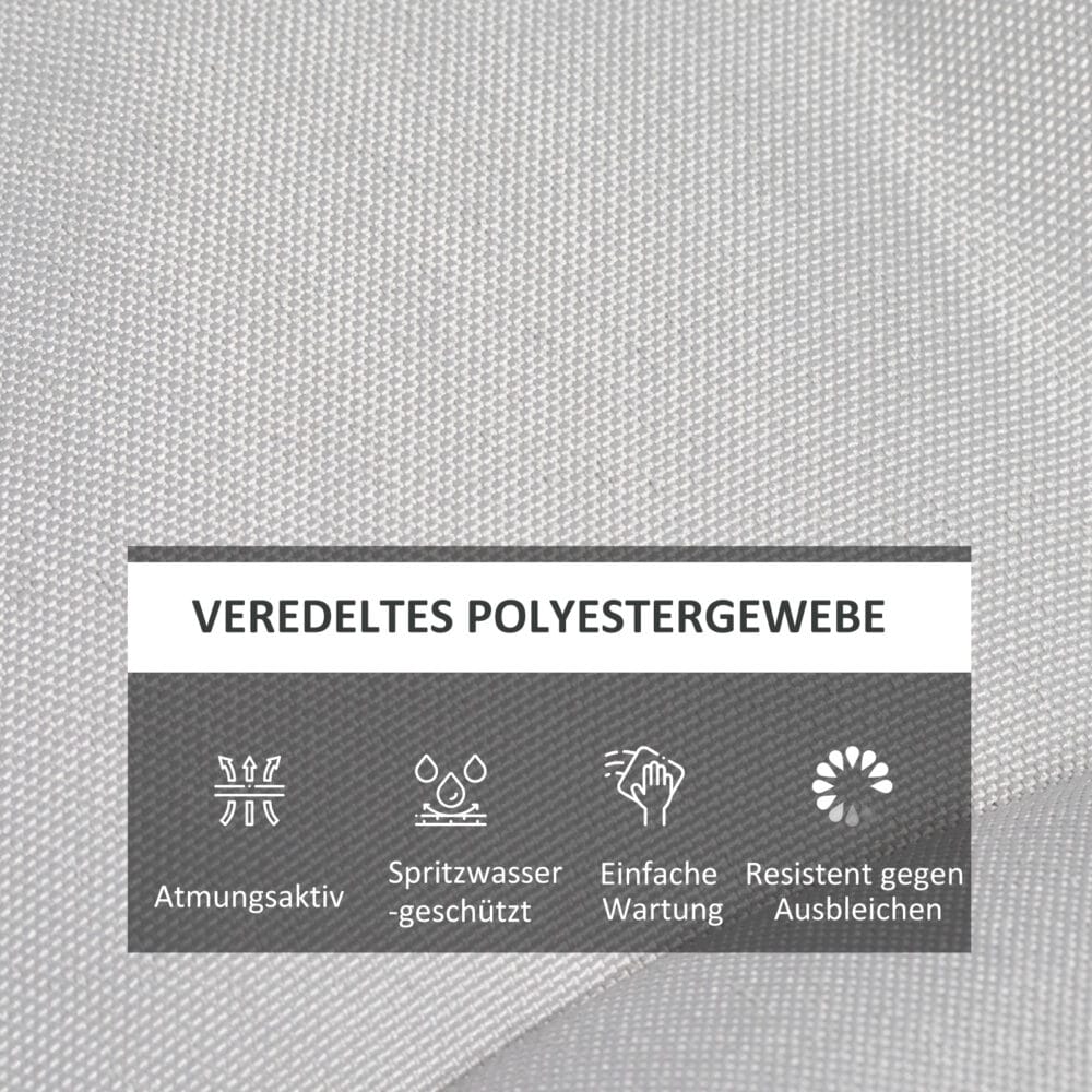 Hellgraues 6er-Set quadratischer Sitzkissen, 40x40x4cm, vielseitig einsetzbar für Indoor und Outdoor, bietet zusätzlichen Sitzkomfort.
