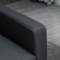 Sofa Ecksofa L-Form Chaiselongue 197x139x91cm Dunkelgrau - Stilvolles L-förmiges Ecksofa in Dunkelgrau.