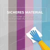Bunte 11-teilige Softbausteine aus Kunstleder, ideal für Kinder von 1-3 Jahren. Weich und sicher zum Spielen und Bauen.