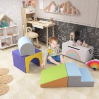 4er-Set Riesenbausteine aus Kunstleder und EPE, Softbausteine ideal für Kinder von 1-3 Jahren. Grosse, sichere Bausteine für kreatives Spiel.