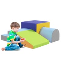 4er-Set Riesenbausteine aus Kunstleder und EPE, Softbausteine ideal für Kinder von 1-3 Jahren. Grosse, sichere Bausteine für kreatives Spiel.